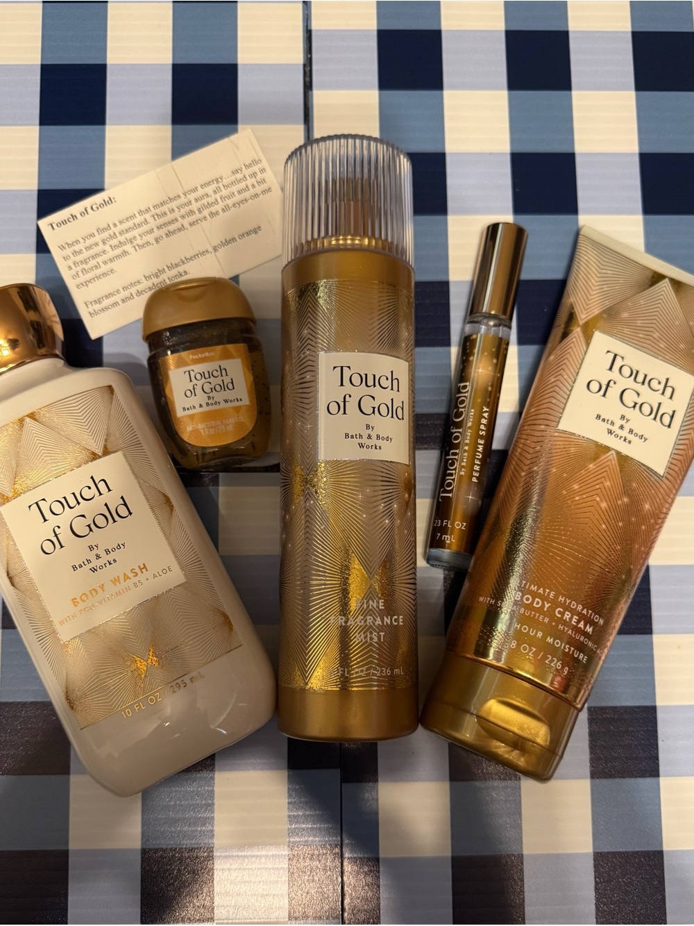 Touch of Gold Set of 5 NWT Bath & Body Works